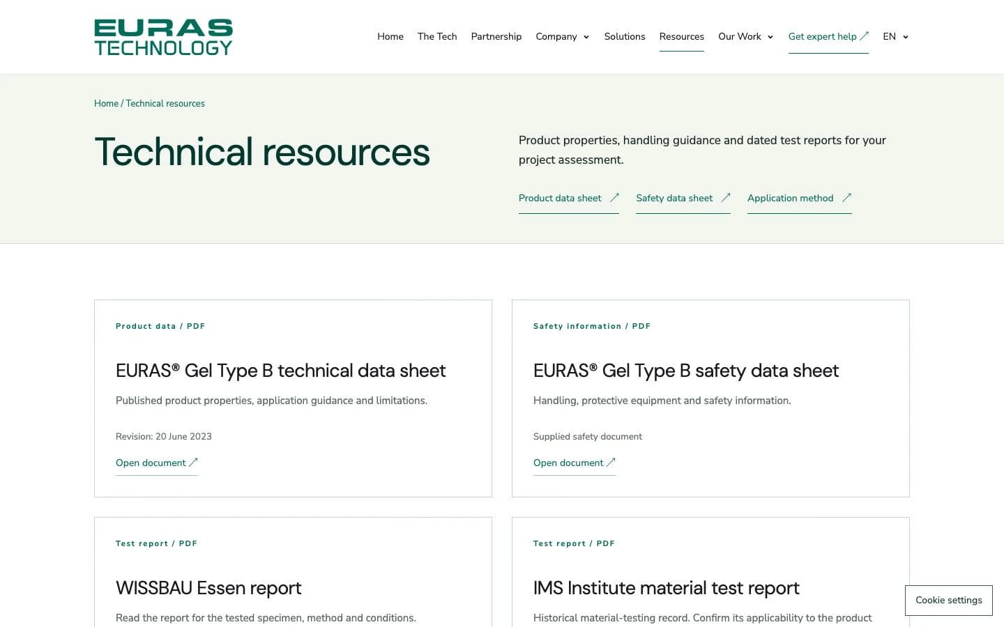 Technical resource library — captured from the project's public website